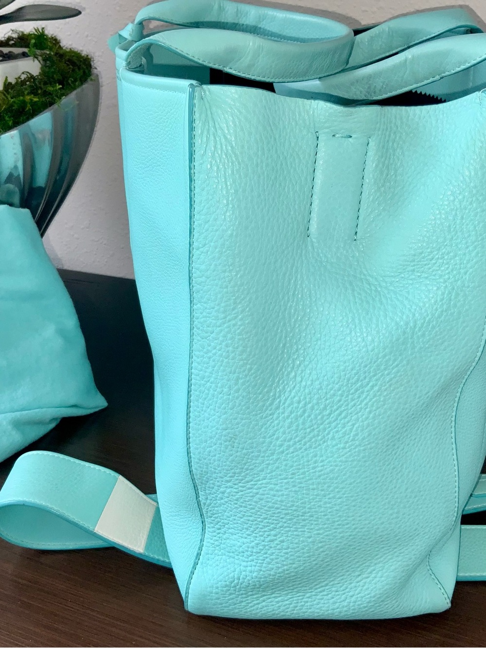 Tiffany & Co. Leather Tote with $$$ Stripe Leather Strap (Retired) - Picture 4 of 16